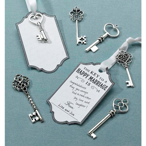 Silver Key Tag Set for Guest Signing - Wedding Collectibles
