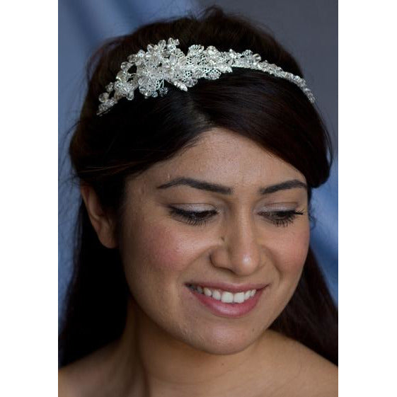 Spring Delight Crystal Flower Headband - Wedding Collectibles