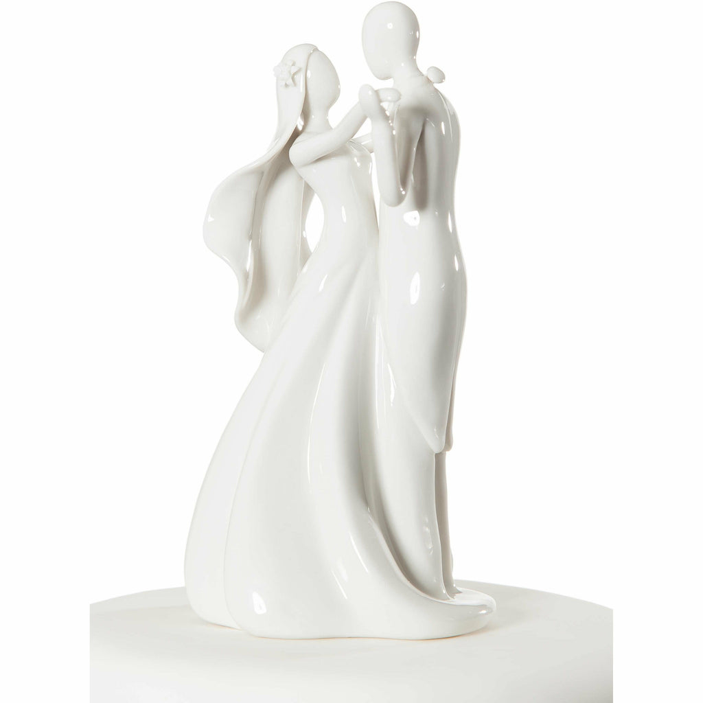 Stylized Bride and Groom Figurine - Wedding Collectibles