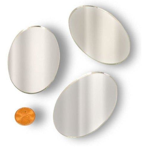 Oval 3" X 2" Mirrors Can Be Used In Many DIY Projects (50 Pcs) - Wedding Collectibles