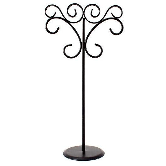 Tall Ornamental Wire Wedding Stationery Holders in Matte Black - Set of 6 - Wedding Collectibles