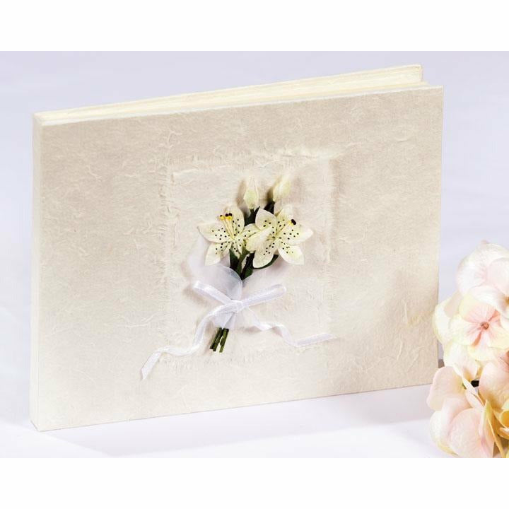 tiger lily paper Tiger Lily Bouquet Natural Paper Wedding Guestbook