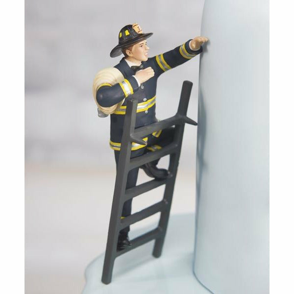 “To the Rescue!” Fireman Groom Figurine - Mix & Match Cake Topper - Wedding Collectibles