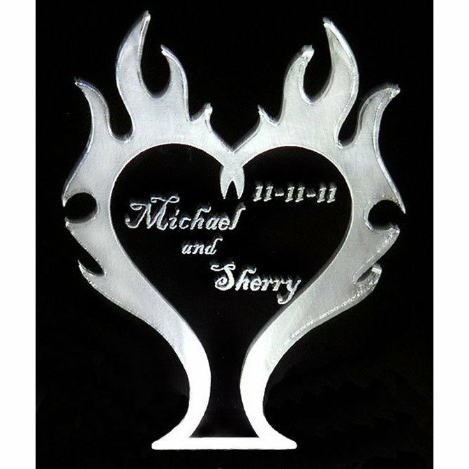 Tribal Heart Light-Up Wedding Cake Topper - Wedding Collectibles