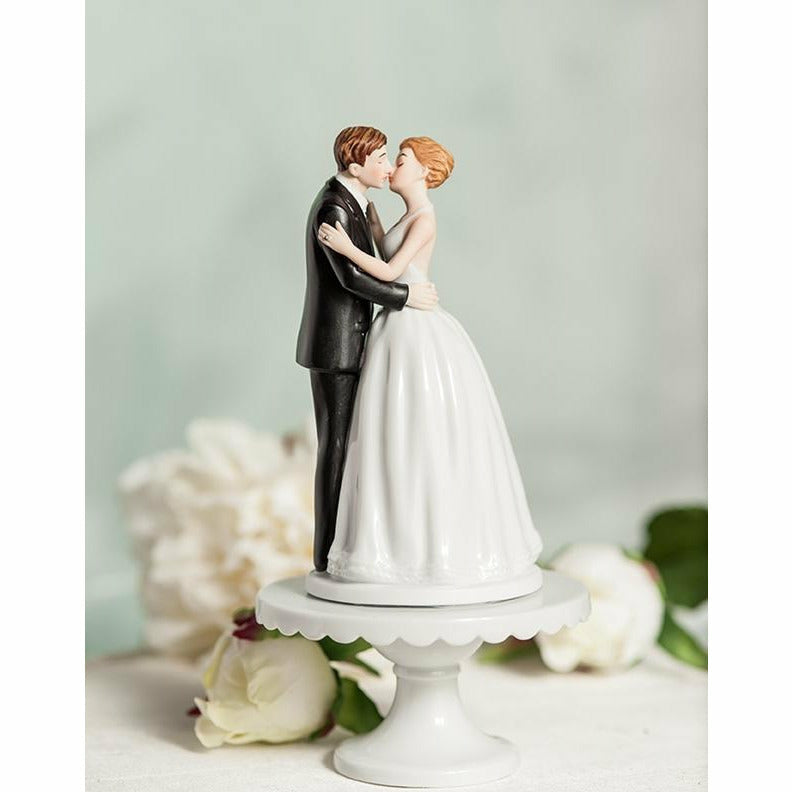 "Romance" Kissing Couple Wedding Cake Topper - Wedding Collectibles