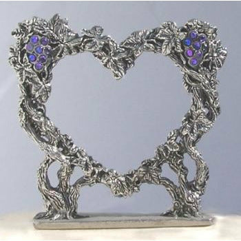 Vine Heart Pewter Cake Topper - Wedding Collectibles
