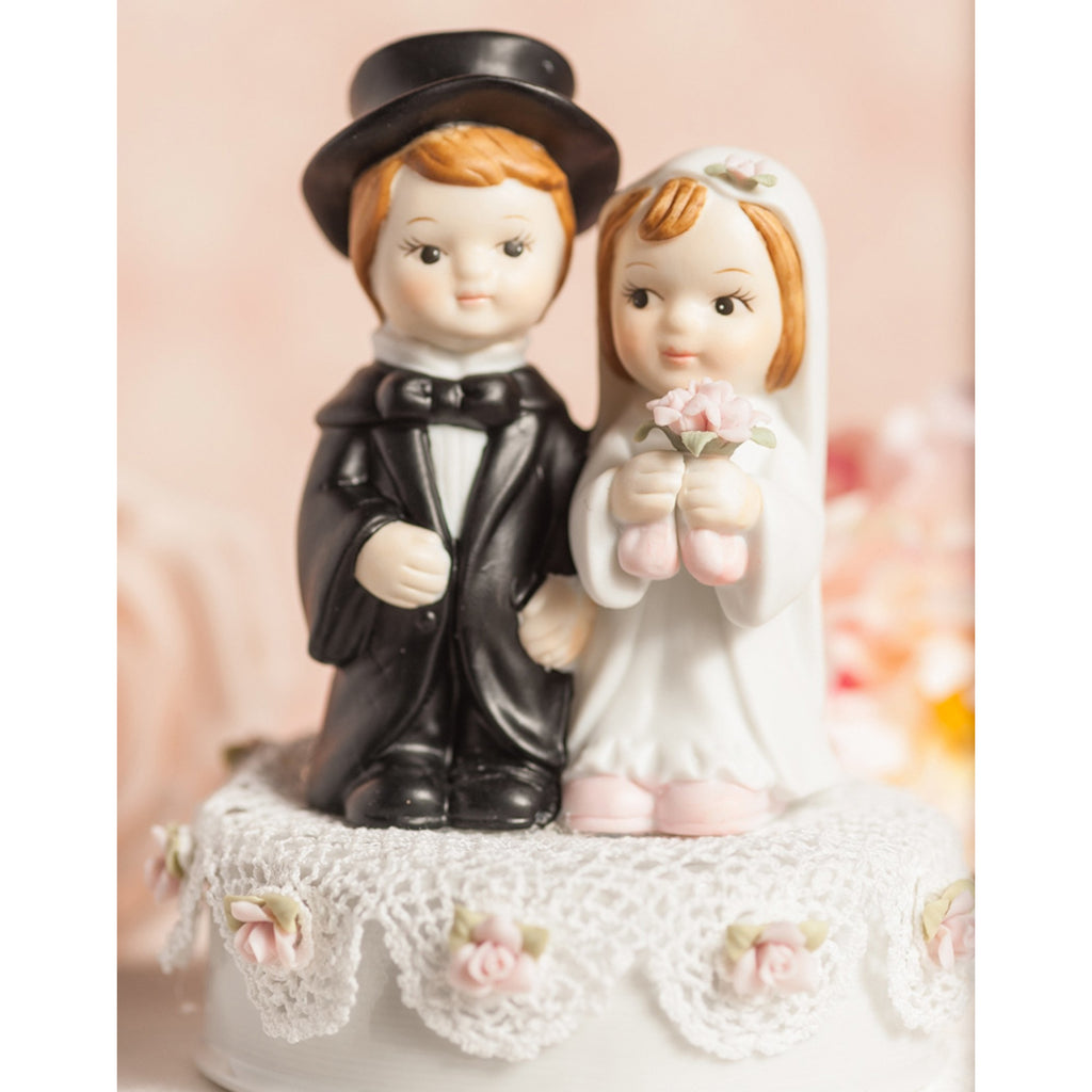 Vintage Applique Cute Child Wedding Cake Topper - Wedding Collectibles