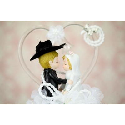 Western Cowboy Lasso Wedding Cake Topper - Wedding Collectibles
