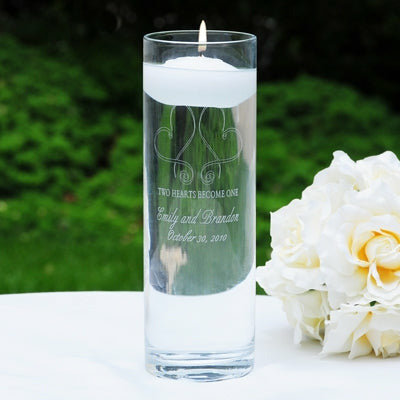 Whimsical Hearts Floating Unity Candles - Wedding Collectibles