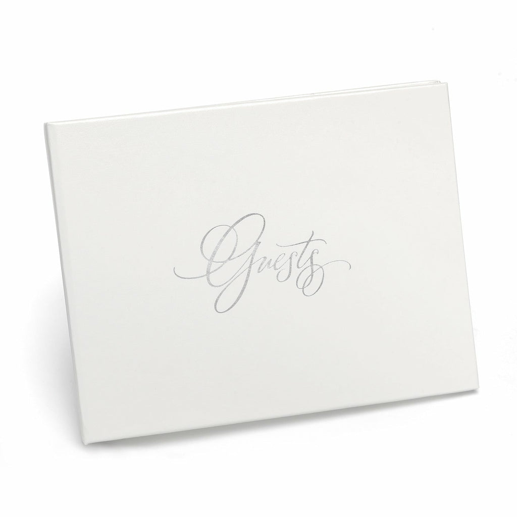 White Foil Guest Book - Wedding Collectibles