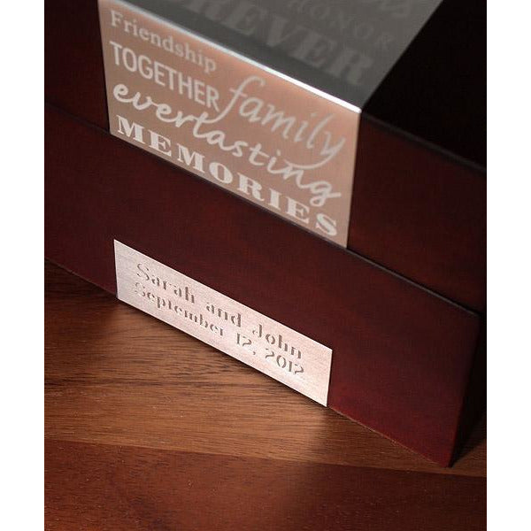 Memory Box Notelets Wooden Memory Note Box with Anniversary Stationery - Wedding Collectibles