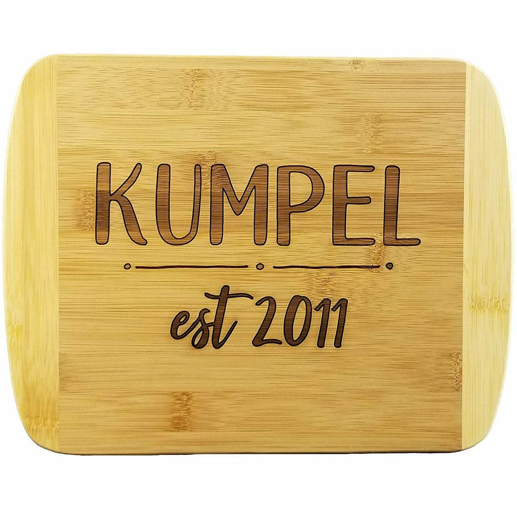 Block Last Name and Wedding Date Wooden Cutting Board (Thick) Custom Wedding Gift Engraved, Serving Tray | Meat, Vegetables, Cheese | Personalized Housewarming Gift, Shower - Wedding Collectibles