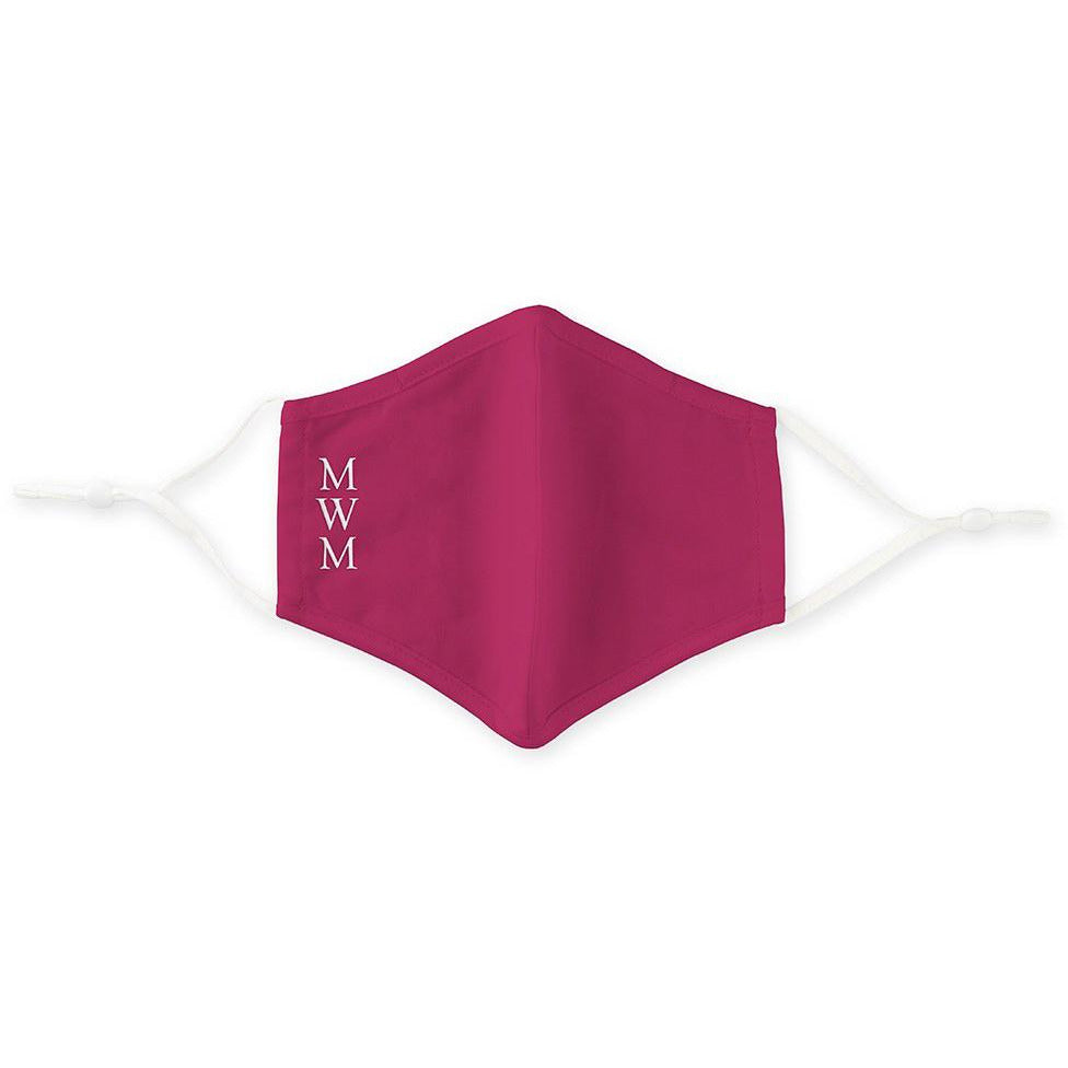 Dark Pink Protective Cloth Face Mask - Wedding Collectibles