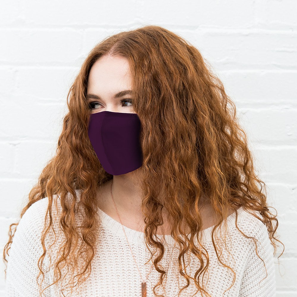 Dark Purple Protective Cloth Face Mask - Wedding Collectibles