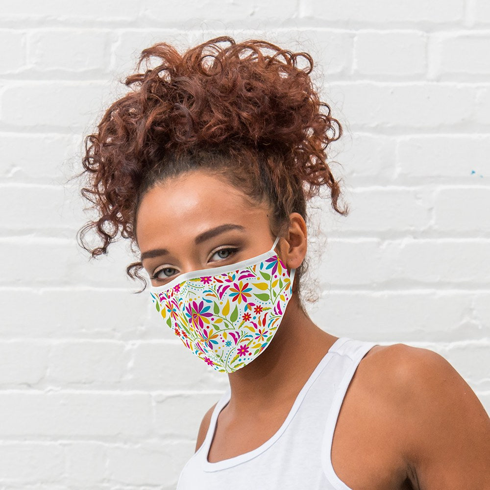 Fiesta Floral Print Protective Cloth Face Mask - Wedding Collectibles