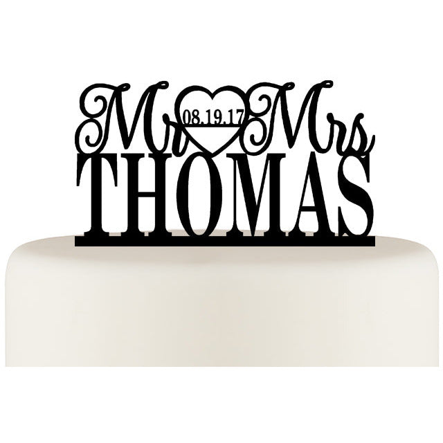Custom Wedding Table wit Sign h Your Last Name and Wedding Date - Wedding Cake Table Sign - Wedding Collectibles