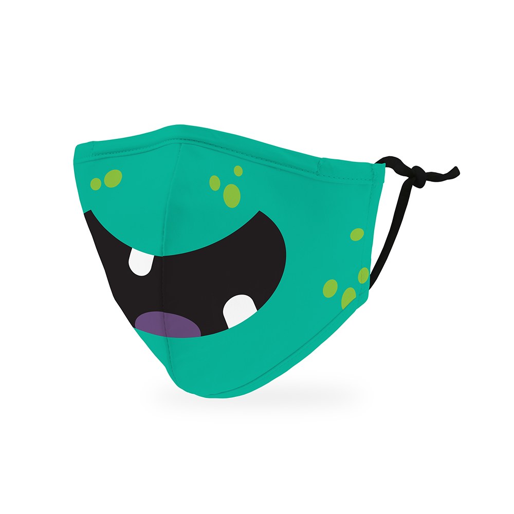 monsters inc mask Green Monster Print Kids Protective Cloth Face Mask