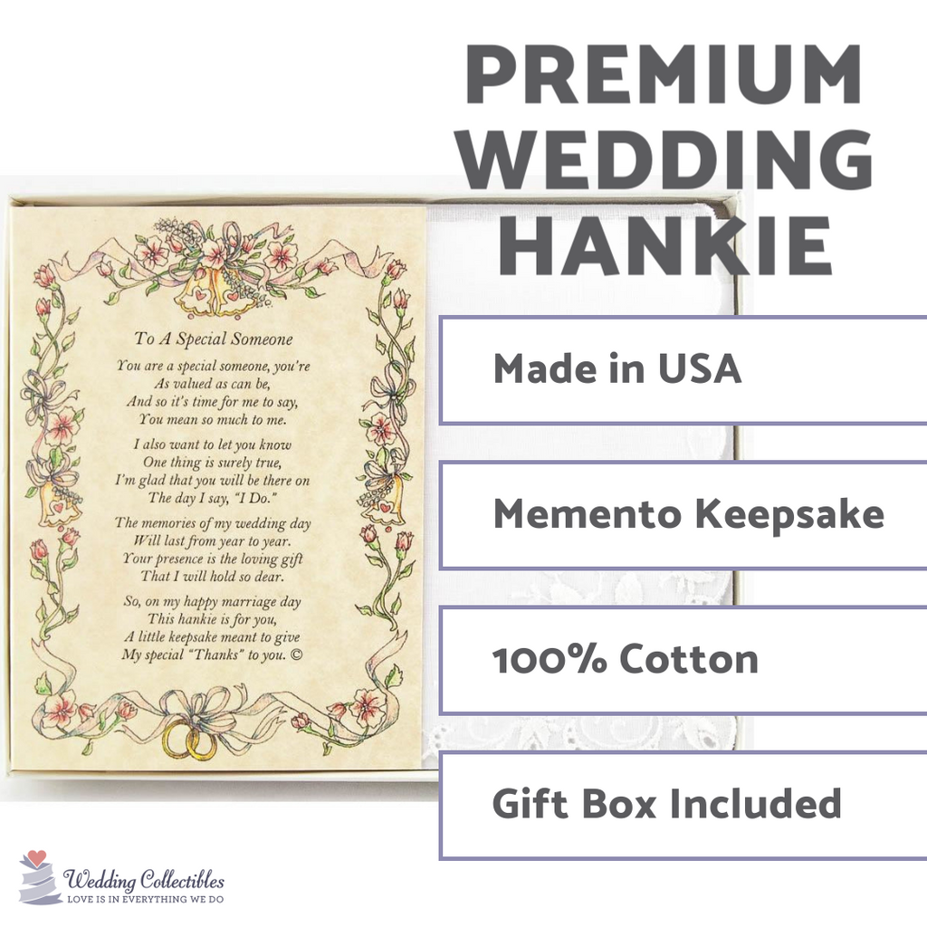 Personalized To A Special Someone Poetry Wedding Handkerchief - Wedding Collectibles