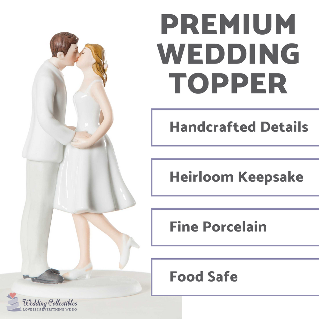 Adorable "Leg Pop" Wedding Bride and Groom Cake Topper - Wedding Collectibles