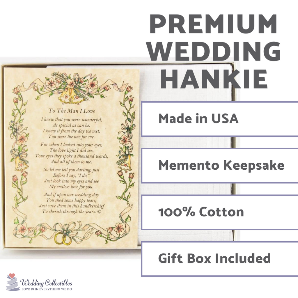 Personalized For the Groomsmen Poetry Wedding Handkerchief - Wedding Collectibles