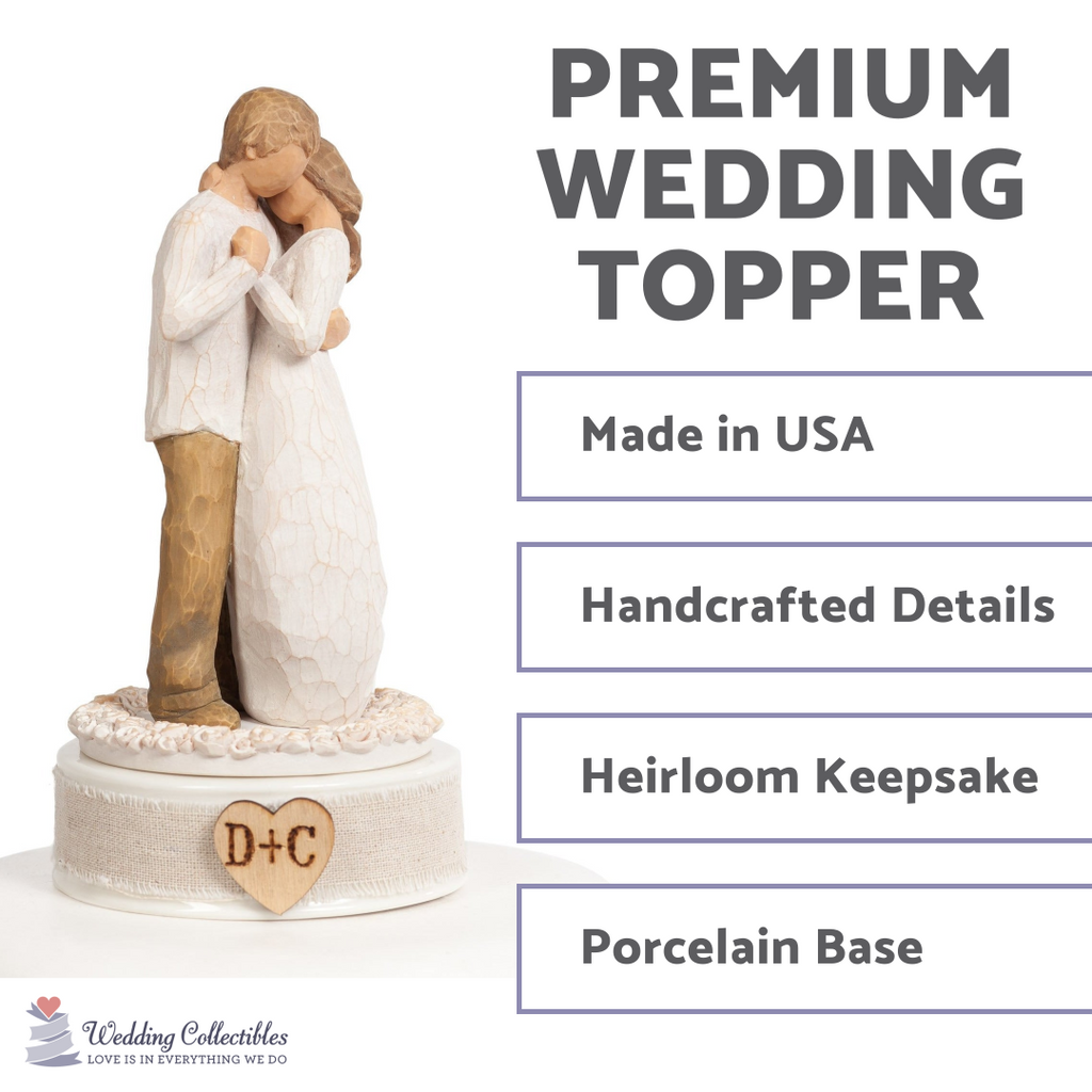 Personalized Willow Tree ® "Promise" Wedding Cake Topper - Wedding Collectibles