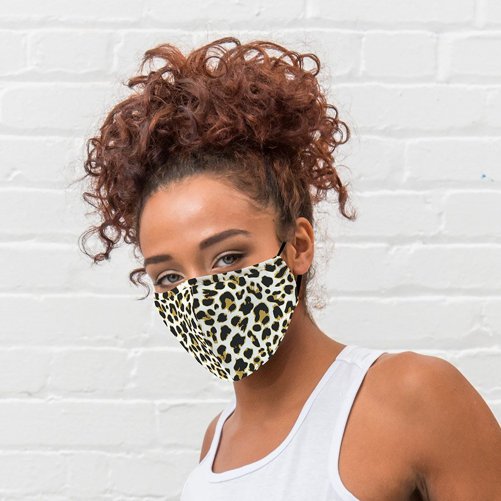 Leopard Print Protective Cloth Face Mask - Wedding Collectibles