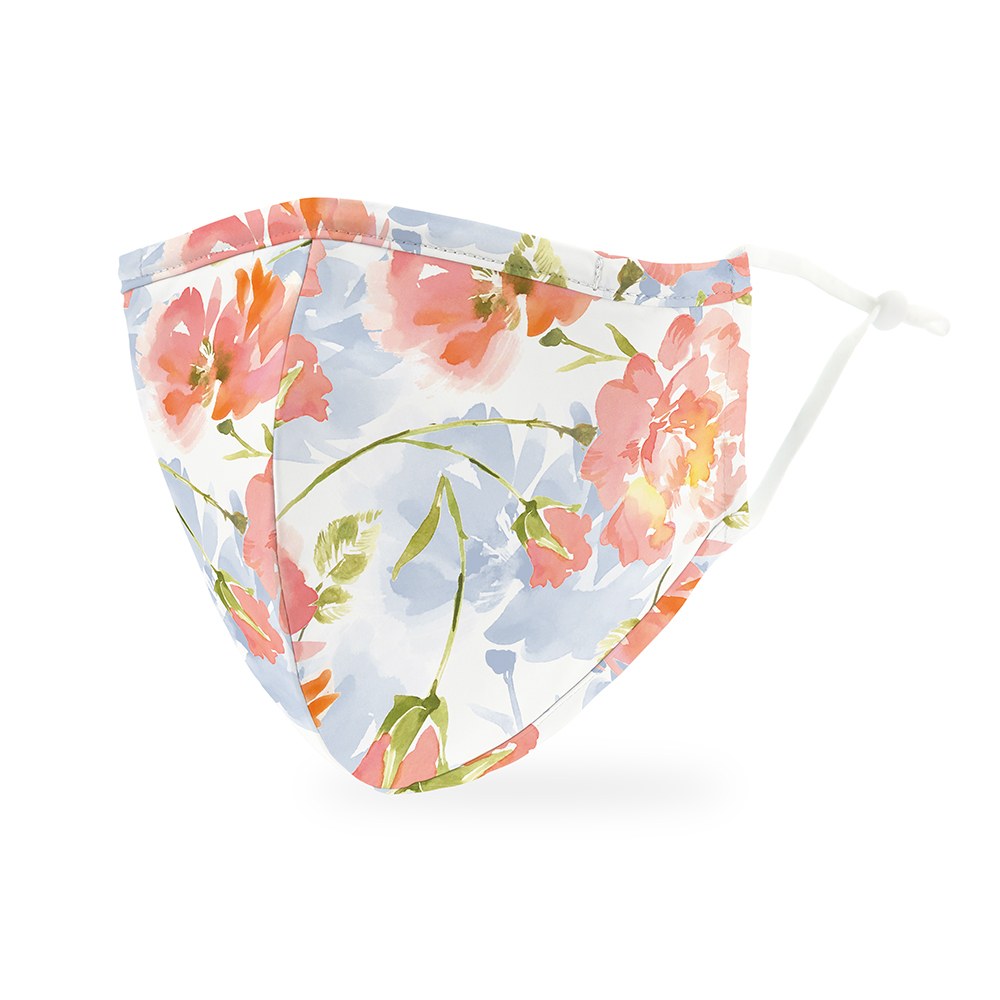 Pastel Floral Print Protective Cloth Face Mask - Wedding Collectibles