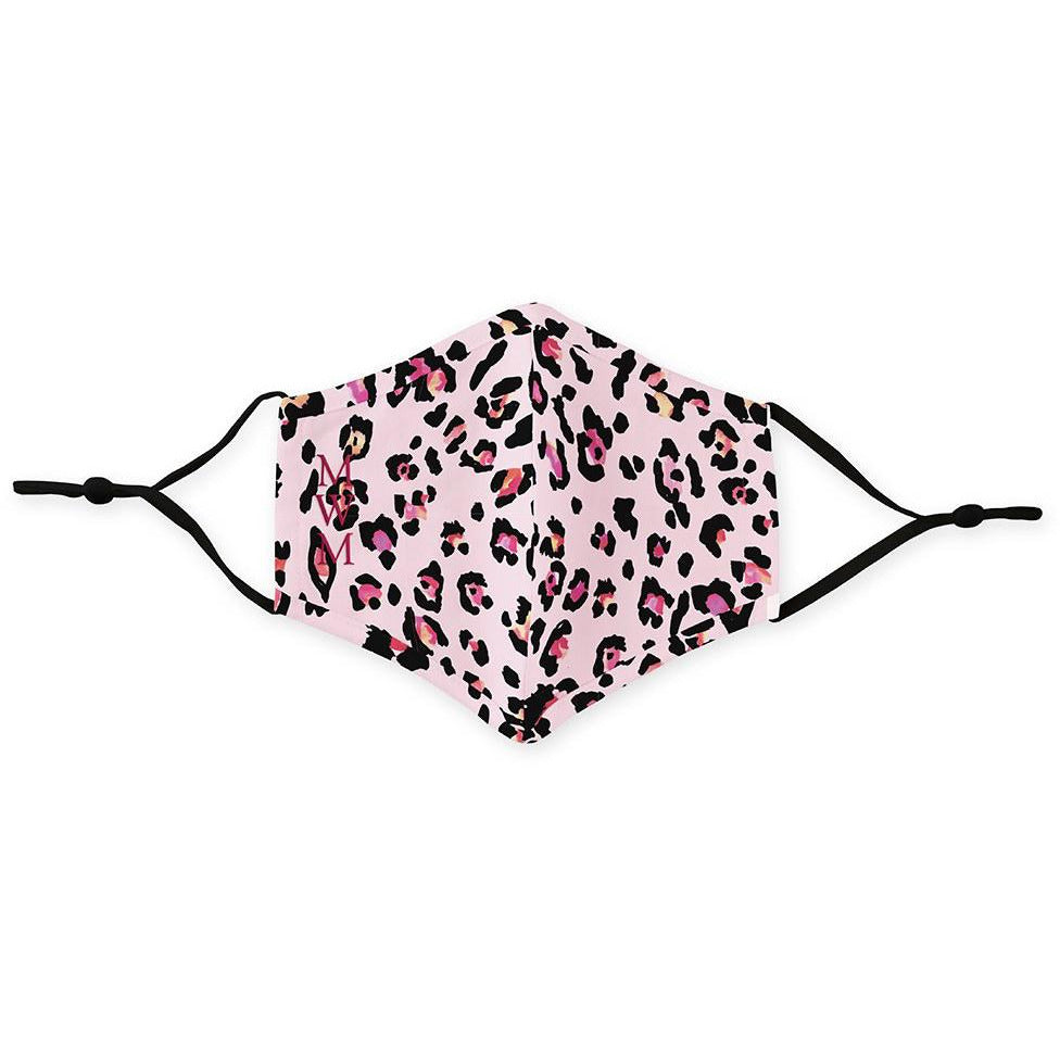Pink Leopard Print Protective Cloth Face Mask - Wedding Collectibles