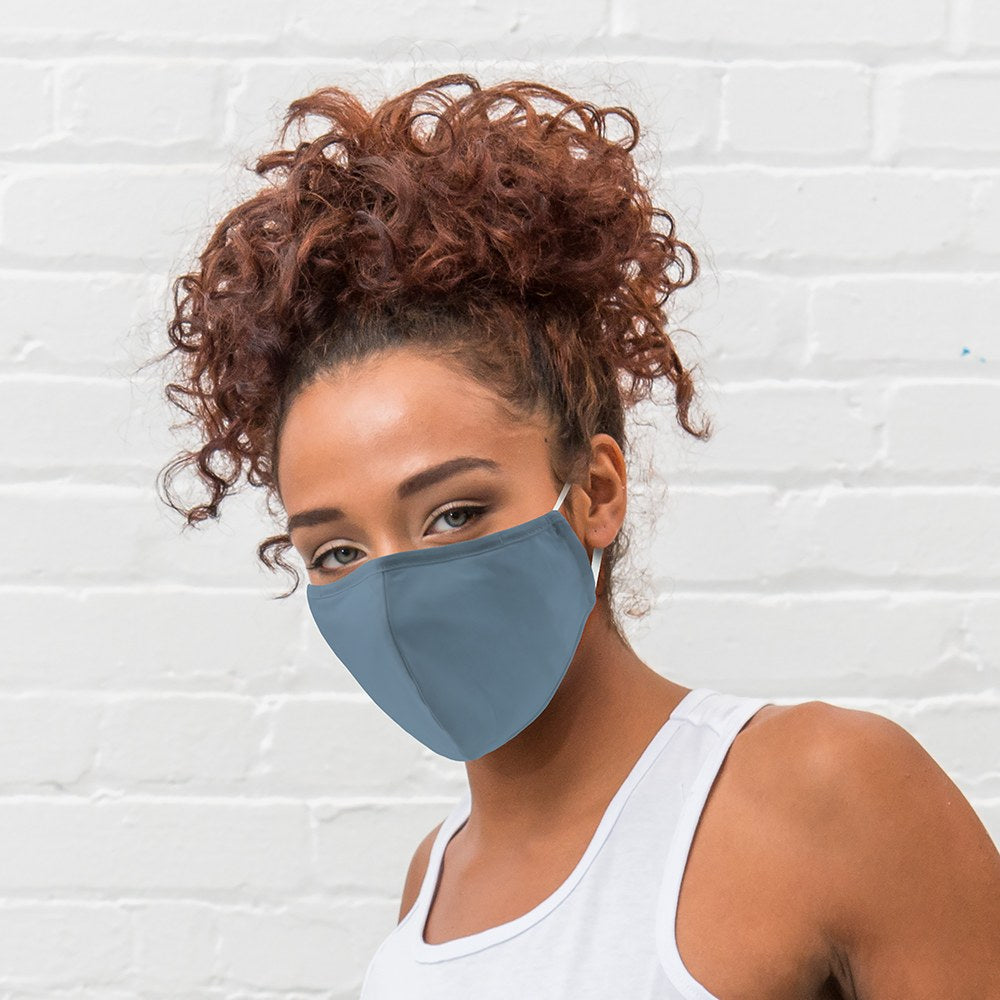 Powder Blue Protective Cloth Face Mask - Wedding Collectibles