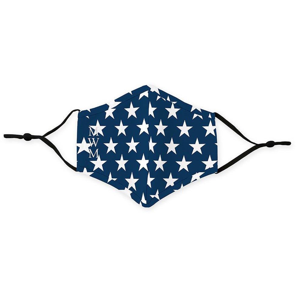 Star Spangled Print Protective Cloth Face Mask - Wedding Collectibles